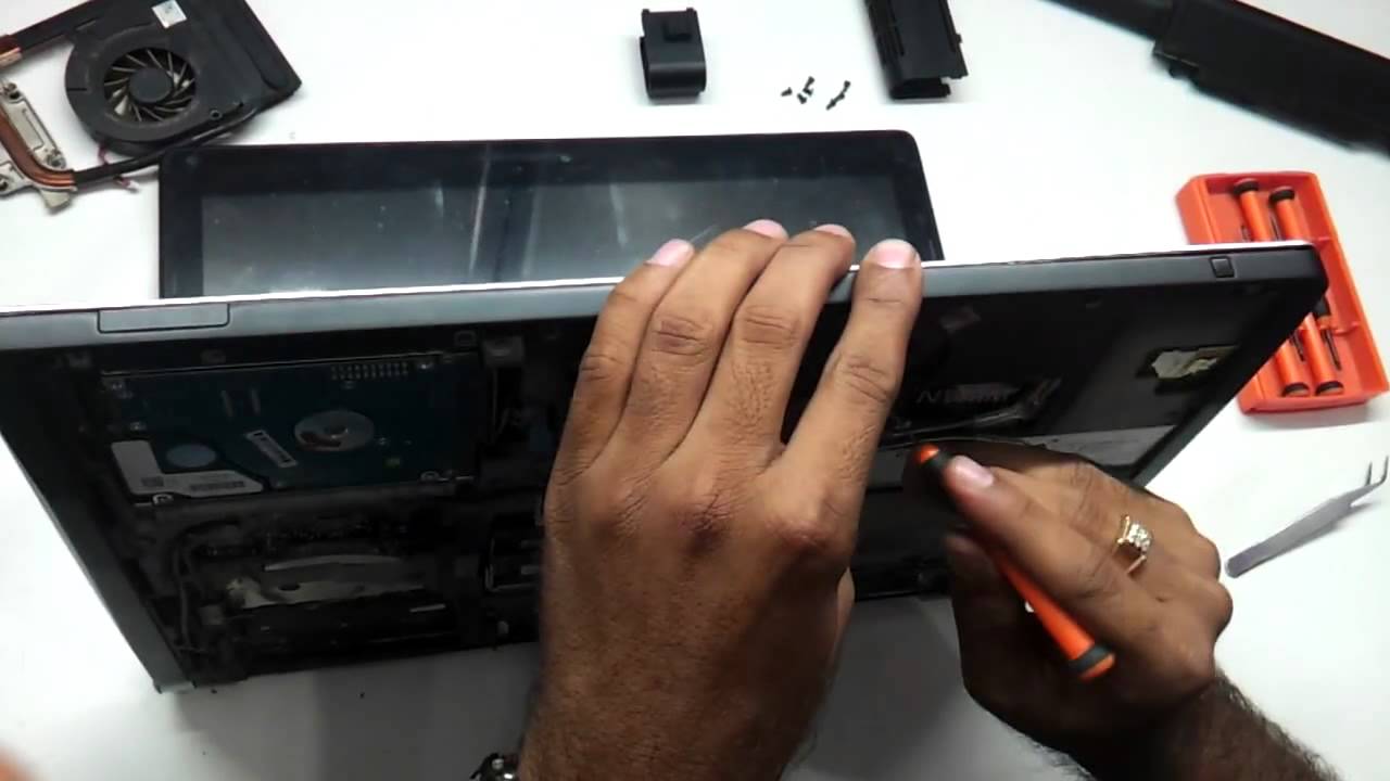 replacing the keyboard motherboard hdd fan ram dismatling of dell studio xps