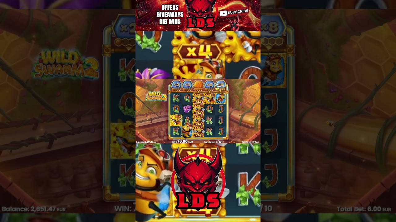 Wild Swarm 2🐝 Большая коробка и POP!! #bigwin #gaming #slot #trending #subscribe #wildswarm #push...
