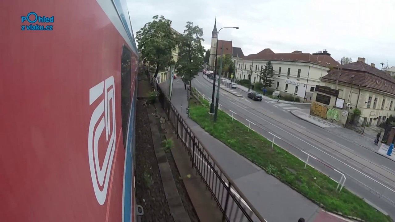 Praha hl. n&aacute;draž&iacute; - Beroun/POHLED NA TRAŤ Z KONCE SOUPRAVY/ HD KVALITA