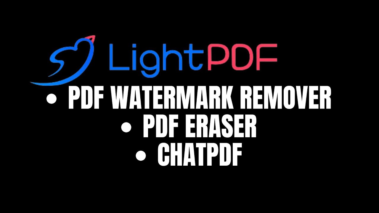 Remove PDF watermarks / CHATPDF with lightpdf
