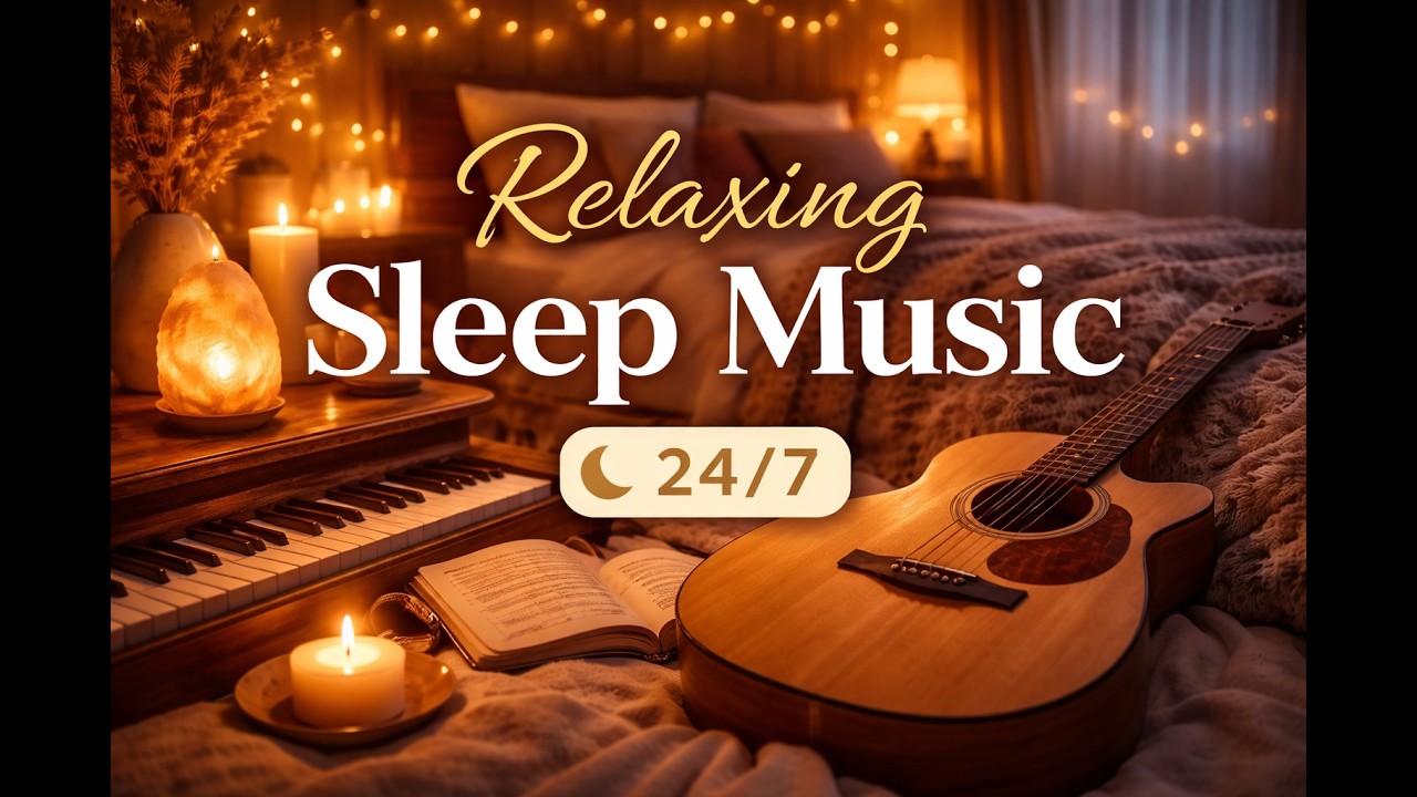 Live 24/7 Sleep Music 🌙 Relaxing Piano & Guitar | Study, Relax, Insomnia Relief