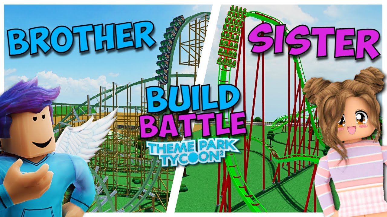 Thijmen0808 VS Sister Build Battle in Theme Park Tycoon 2