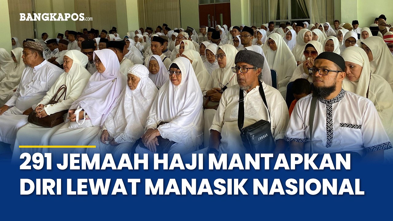 Lantunan Talbiyah Menggema, 291 Jemaah Haji Pangkalpinang Mantapkan Diri Lewat Manasik Nasional 2026