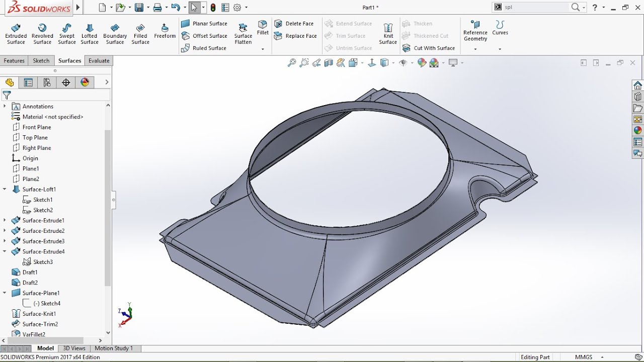 SolidWorks Fan Shroud