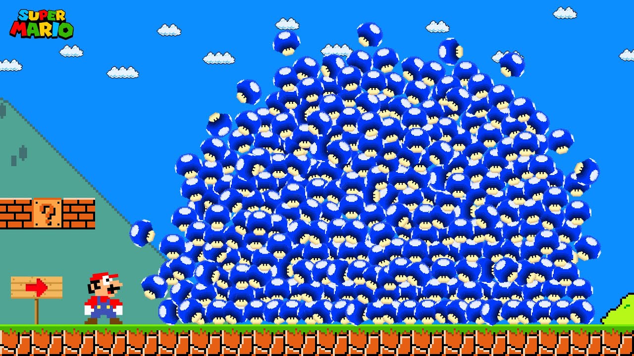 When Mario have 1,000,000 Mini Mushrooms at Once?