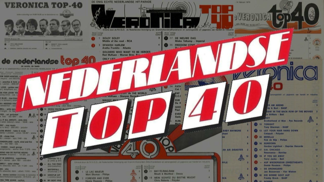 Top 40 is 60 jaar met de tune (verschillende mixes) en jingles en Willem van Kooten.