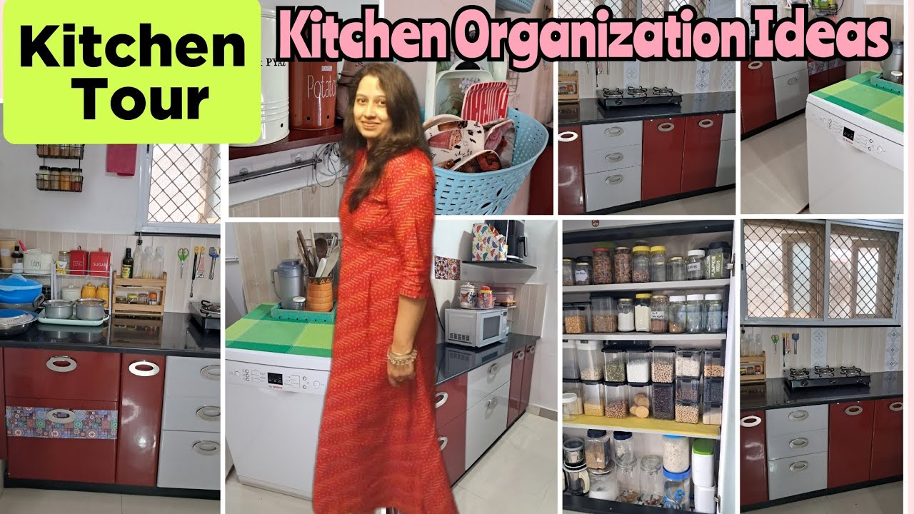 Kitchen Organization Ideas With Pantry Setting & Storage Organization|Kitchen Tour|Space Saving Tips