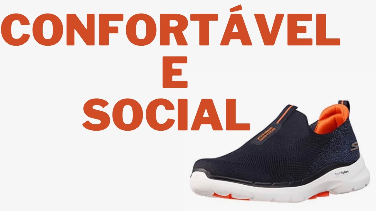 TENIS CONFORTÁVEL E SOCIAL, SKECHERS GO WALK 6 #pe #calo #esporão