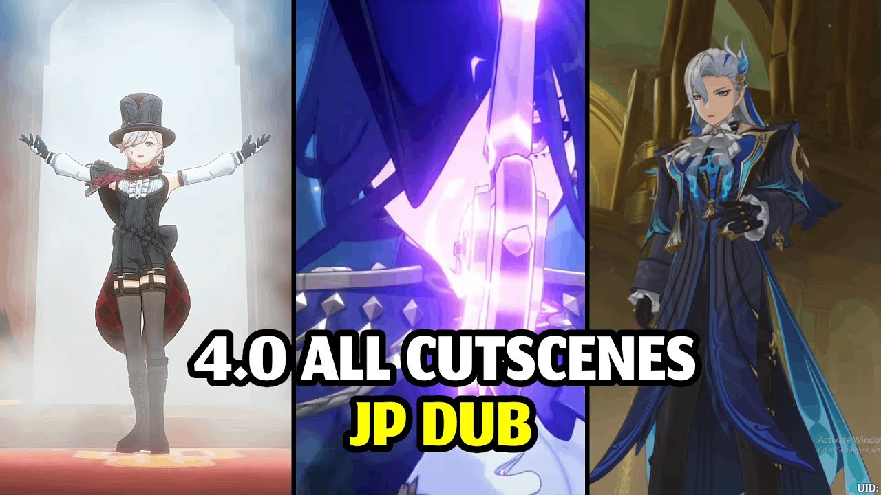 4.0 Fontaine Archon Quest All Cutscenes Japanese Dub | Genshin Impact