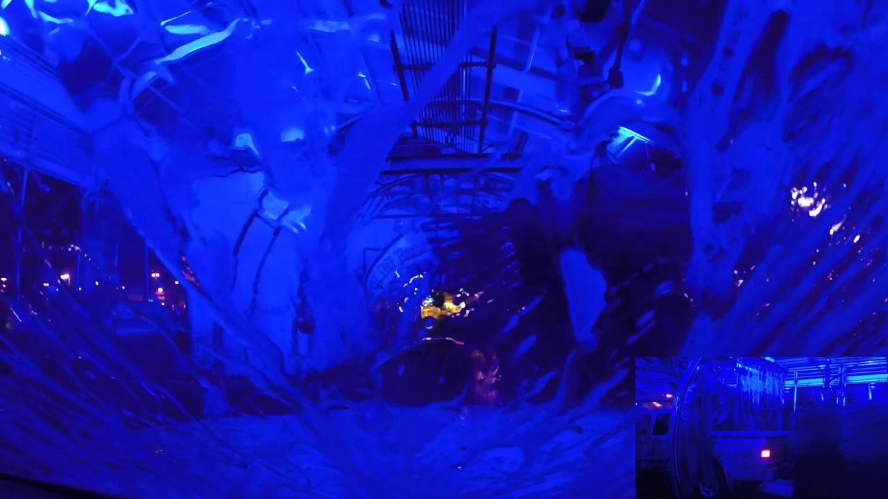 Blue Sky Car Wash Blue Light Night