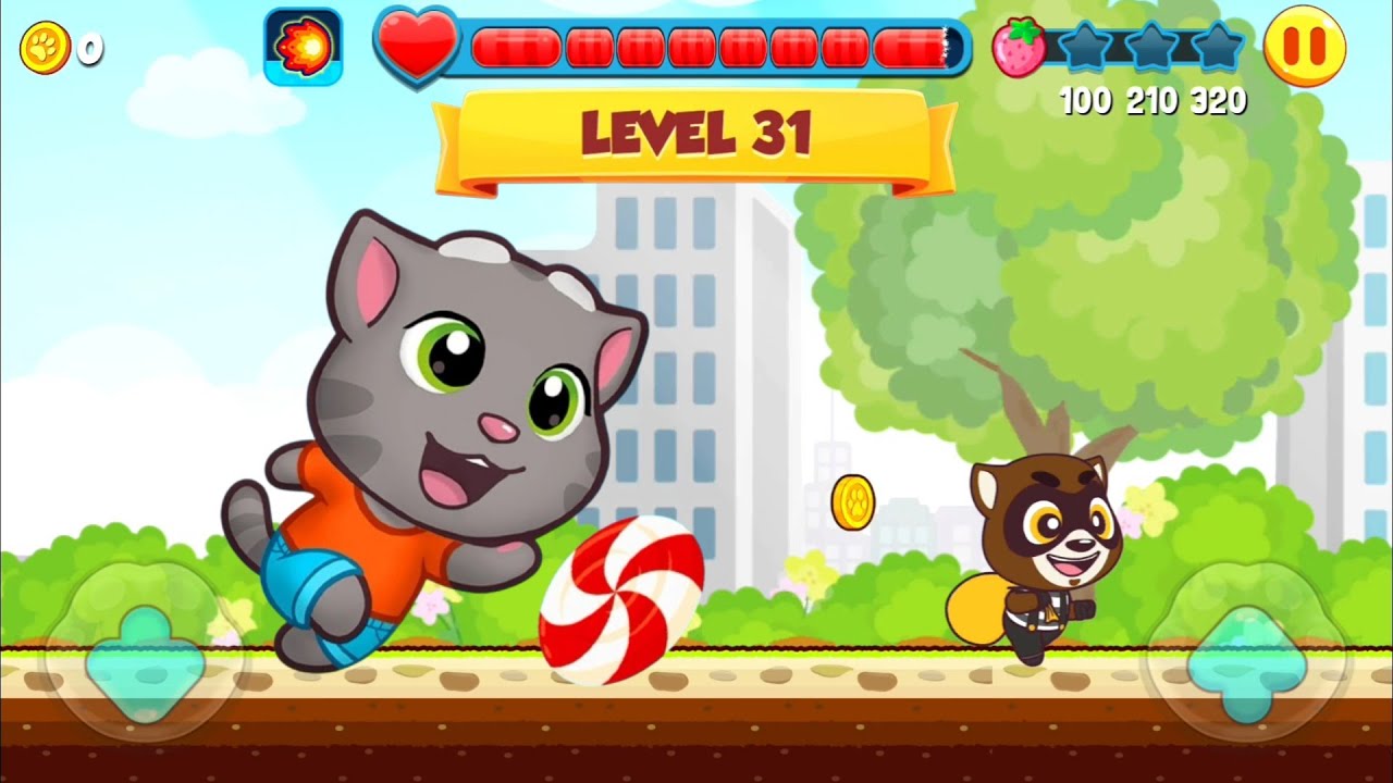 Talking Tom Candy Run 3 - Super Tom vs Super Ginger vs Super Hank vs Super Raccoon - Lv31