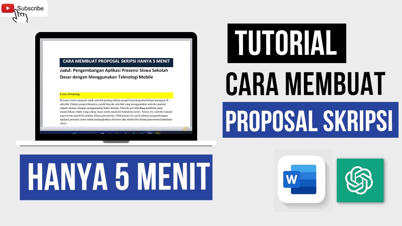 Cara Membuat Proposal SKRIPSI Hanya Dengan 5 Menit