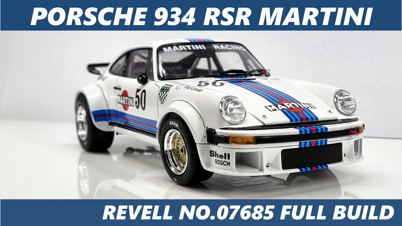 Revell Porsche 934 RSR Martini 1/24 scale 🚀how to🏁 full build 0⃣7⃣6⃣8⃣5⃣ 
