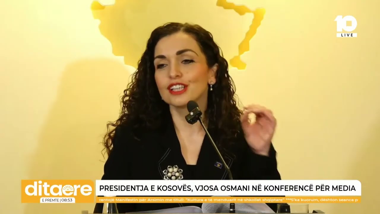 PRESIDENTJA E KOSOVËS, VJOSA OSMANI NË KONFERENCË PËR MEDIA