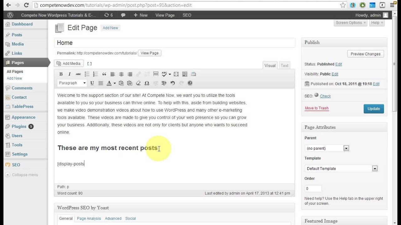 How to Display Recent Posts Within Pages and Posts with Shortcodes