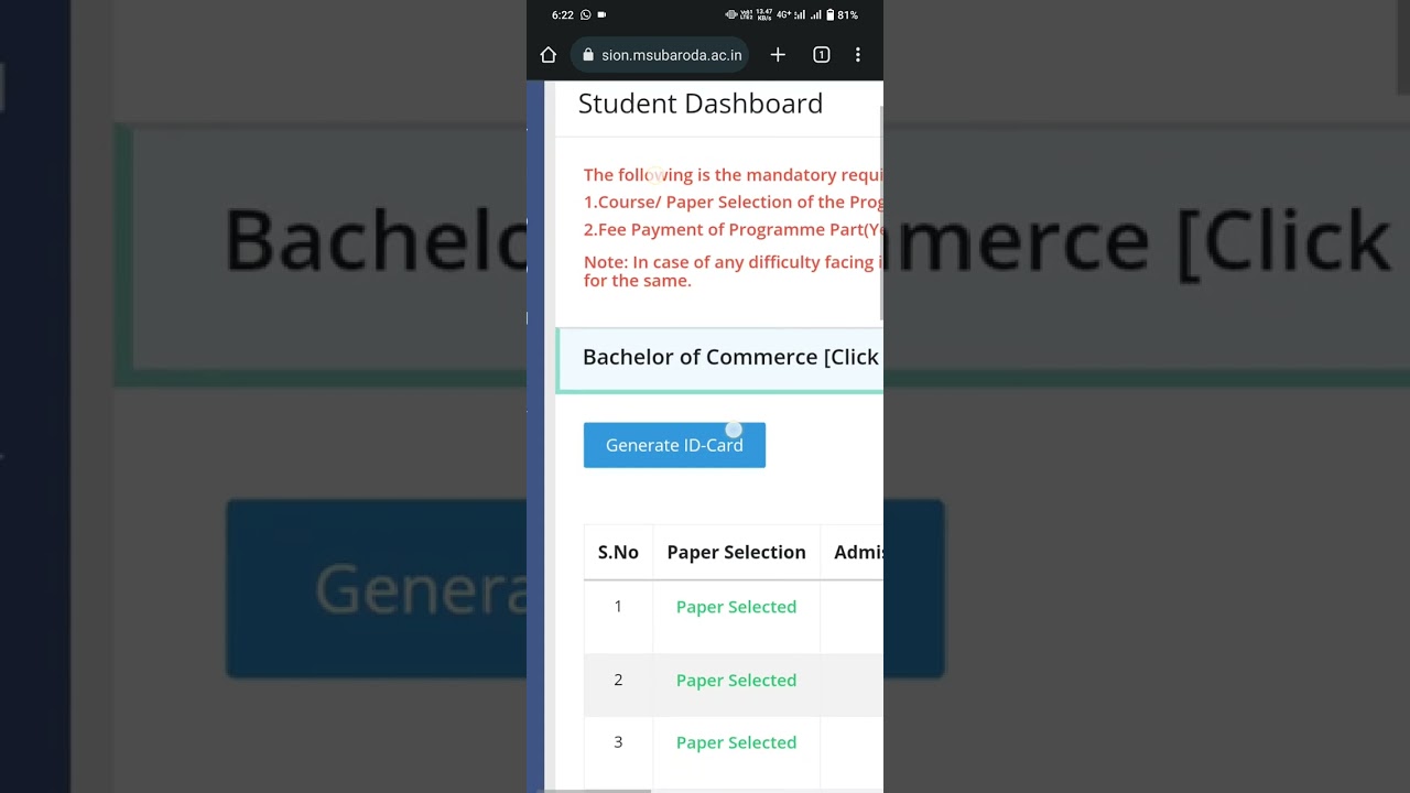 How To Fill ATKT Exam Form #msu #vadodara #baroda #commerce