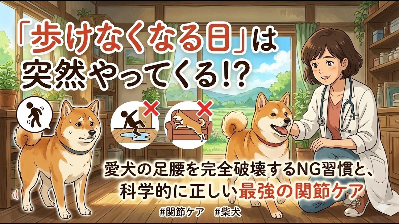 聞き流しでOK🐶【獣医師も警告】ある日突然歩けなくなる!?🐶💦 愛犬の足腰を破壊する3つのNG習慣と最強ケア🏥