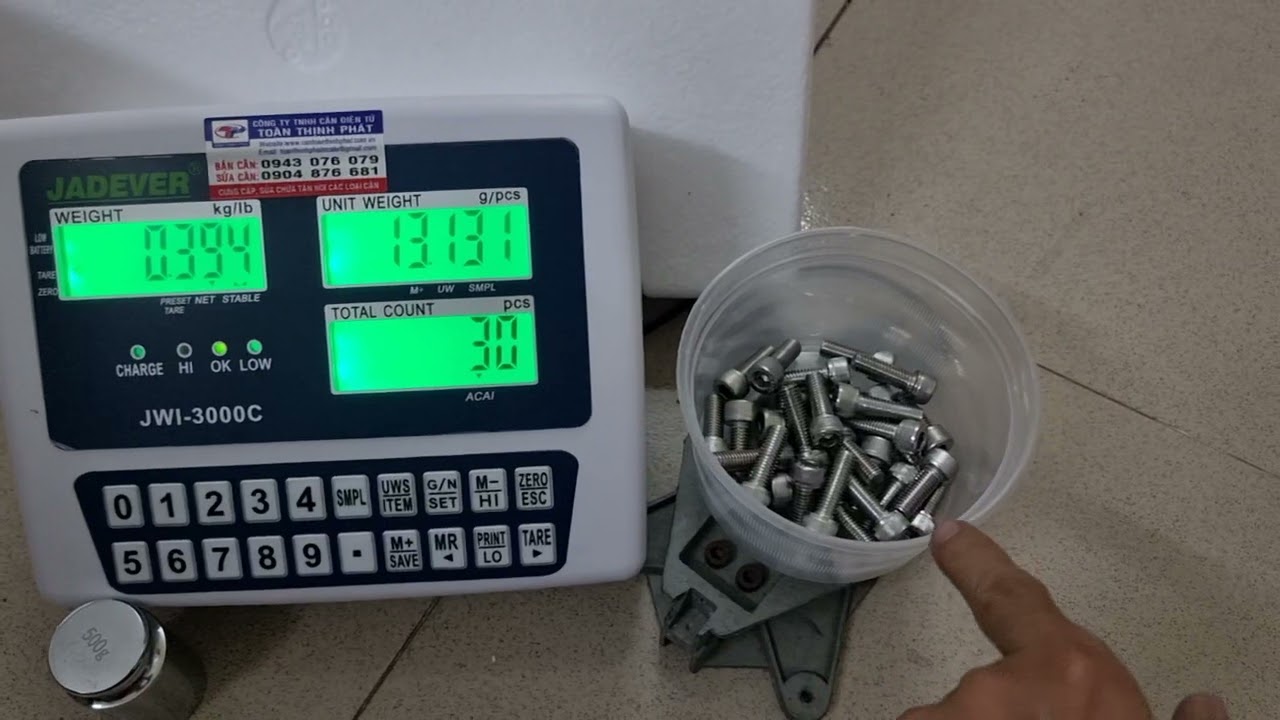 Cân Đếm Điện Tử Jadever JWI 3000C 30kg 50kg 60kg 100kg 150kg 200kg 300kg | Cân Toàn Thịnh Phát