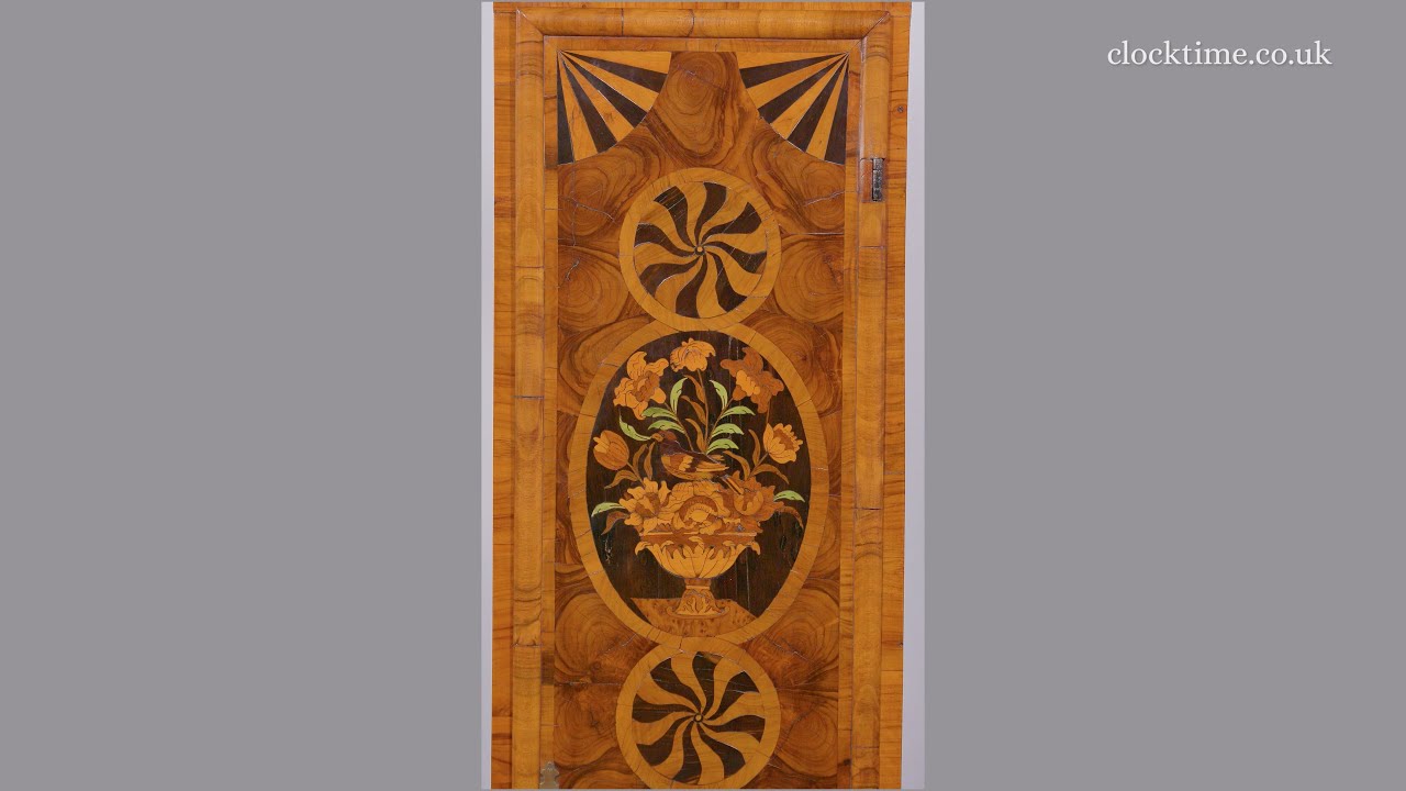 Clocktime: Joseph Knibb Walnut Parquetry Marquetry Longcase c1675, 02 The Case