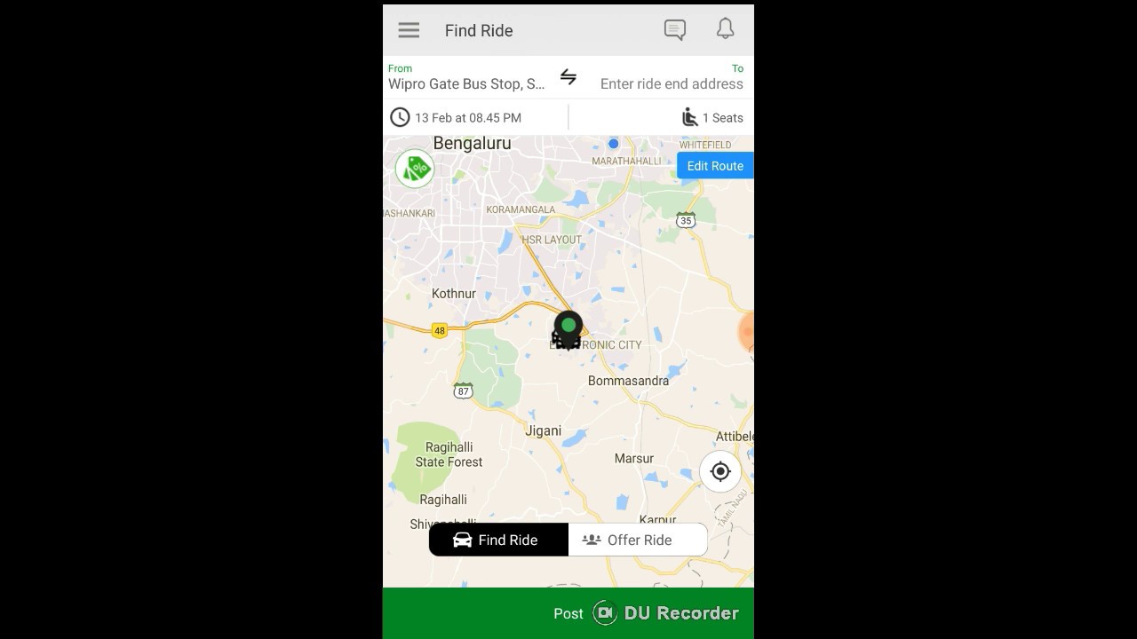 How to offer a ride on Quick Ride Ride sharing App