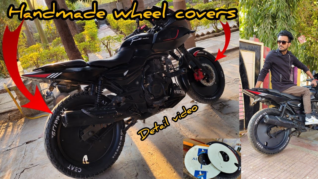 How to install wheel cover in bike/wheel cover modification in pulsar