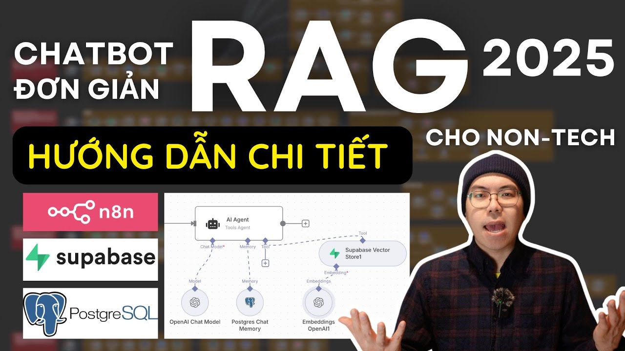 Hướng dẫn chi tiết tạo RAG chatbot cơ bản cho non-tech với n8n. Không cần code!