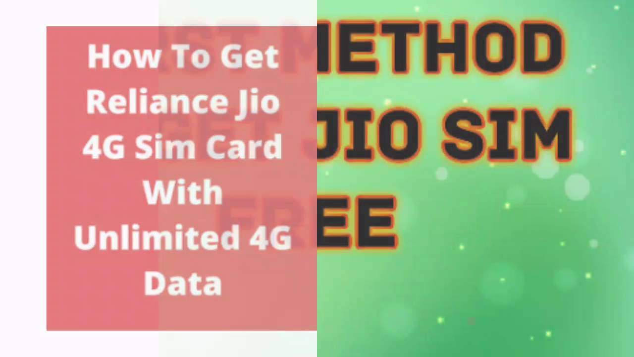 How to get Reliance Jio SIM free 4G data