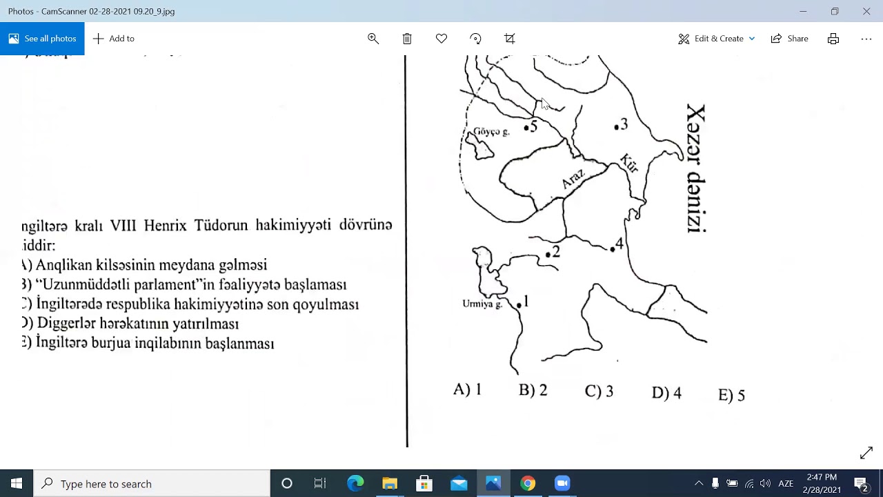 Güvən sınaq 7. 10-cu sinif tarix suallarının izahı. 28.02.2021