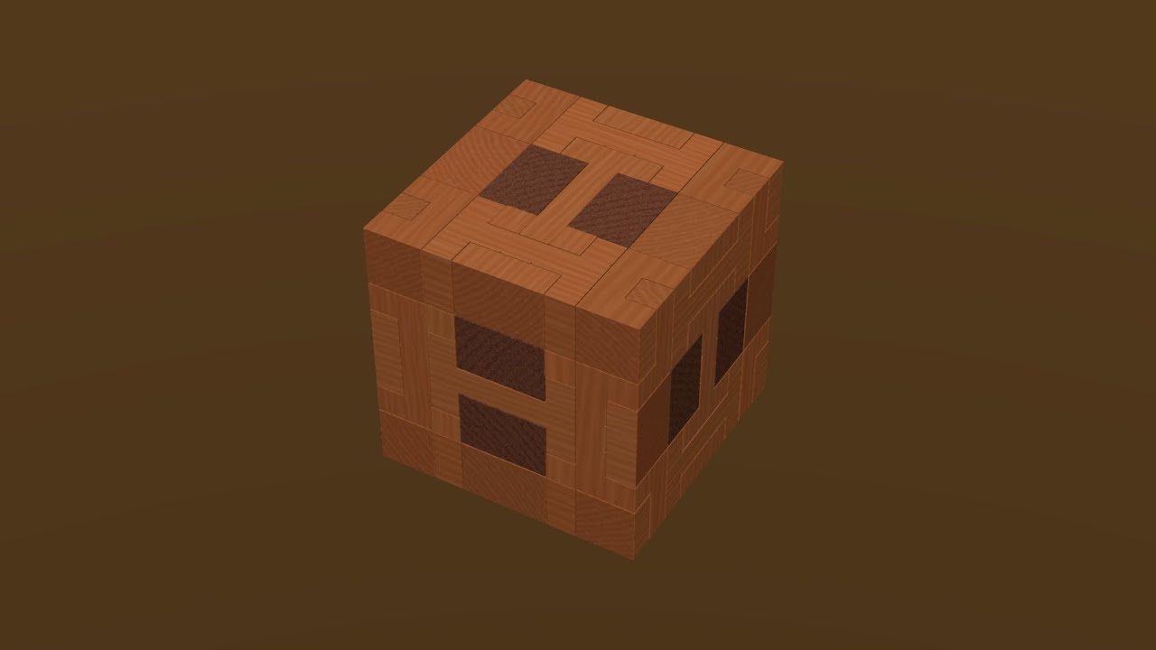 CubLoc Wooden Cube Puzzle (improved version)