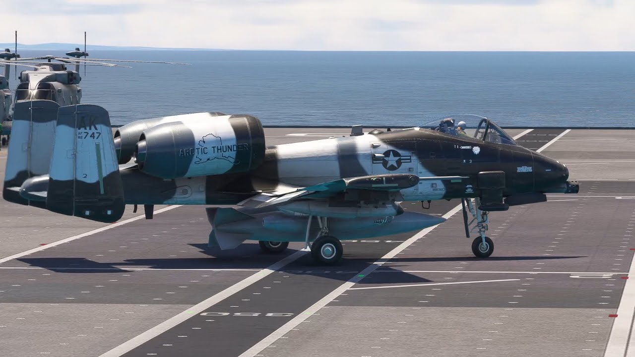Amazing Takeoff from Aircraft Carrier A-10C Thunderbolt Warthog