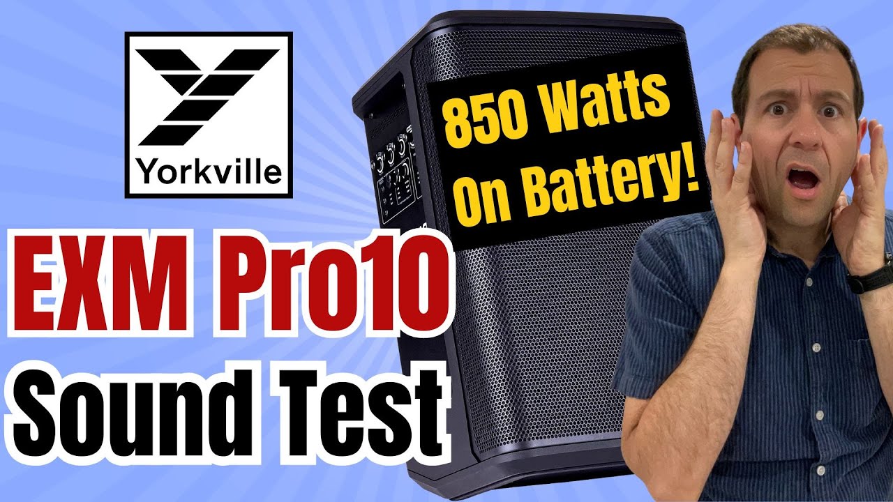 ТЕСТ ЗВУКА Yorkville EXM Pro10! Питание от аккумуляторов, ОГРОМНАЯ громкость и чёткость звука