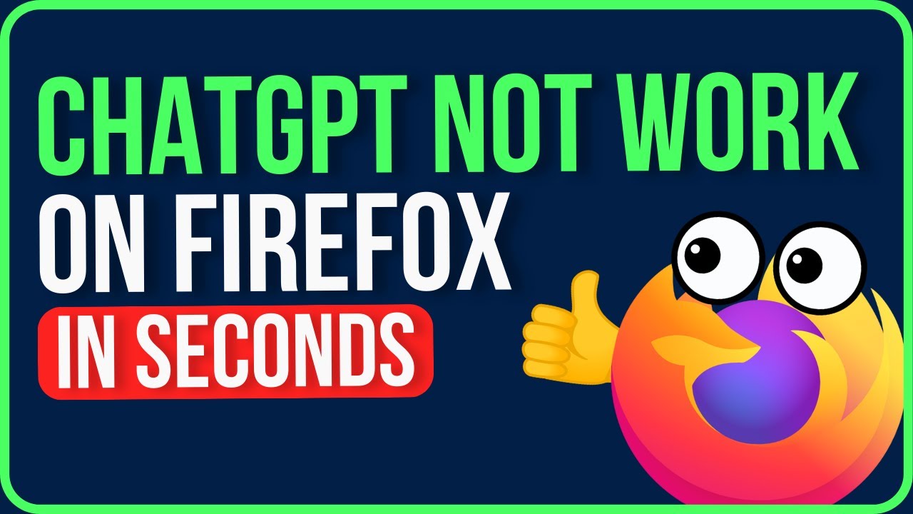 CHATGPT NOT WORKING ON FIREFOX (2026) | Fix ChatGPT Not Opening on Firefox Problem