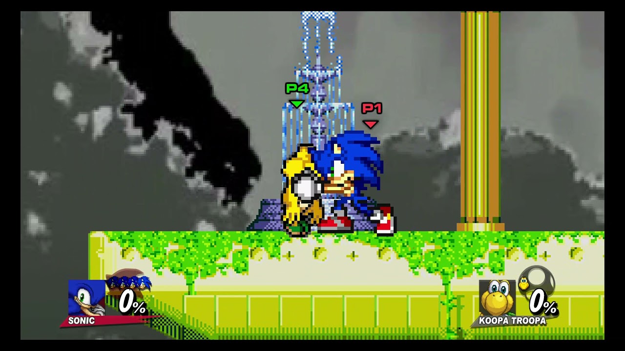 Super Smash Flash 2 Project B: SSBU Sonic Vs Falco Vs Ganondorf Vs Koopa Troopa (Part 2)