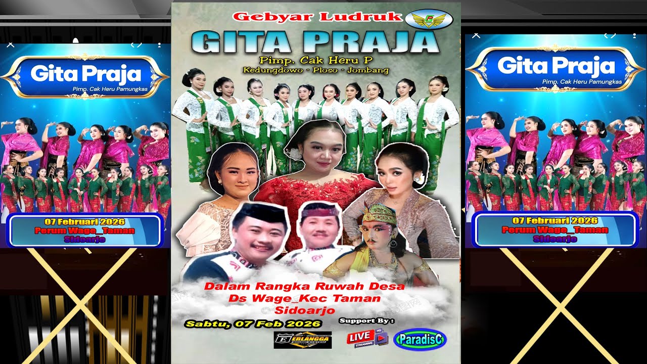 🔴📡GEBYAR Ludruk GITA PRAJA Mempesona Pimp Mas Heru Pamungkas S.Si  _ Kedungdowo Ploso Jombang,,