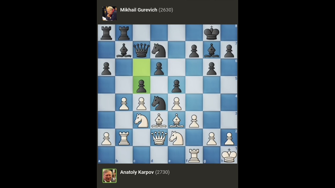 Anatoly Karpov vs Mikhail Gurevich √ It (Cat.16) | Reggio Emilia - Italy, 1991.