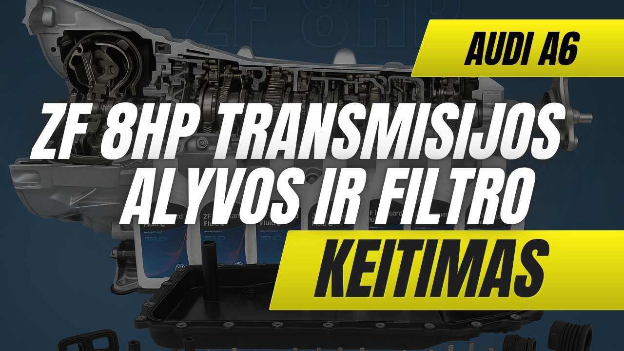 Audi A6 ZF8HP Transmisijos alyvos ir filtro keitimas/Automatic transmission fluid and filter change