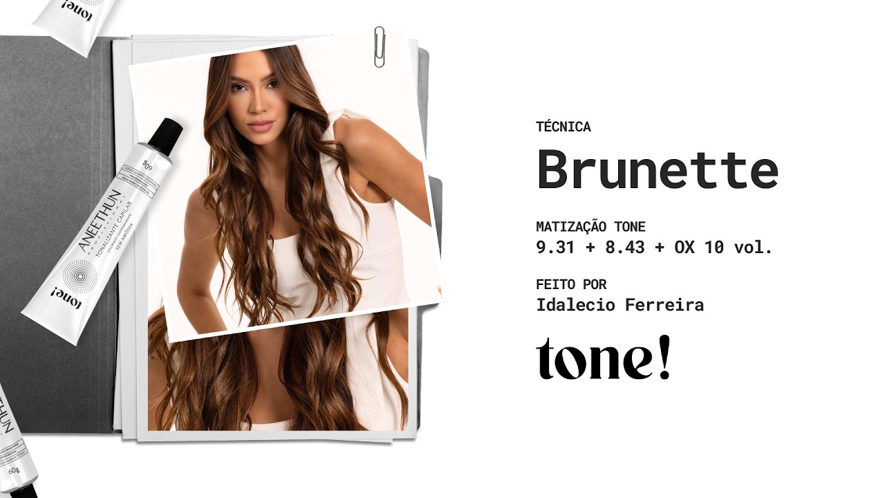Passo a passo: Brunette Caramelo Dourado. Tonalização com tone! Aneethun