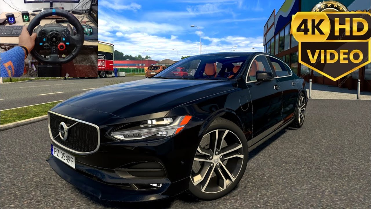 Drive Volvo S90 2020 POV Euro Truck Simulator 2 Logitech g29 Gameplay  steering wheel hand shifter 