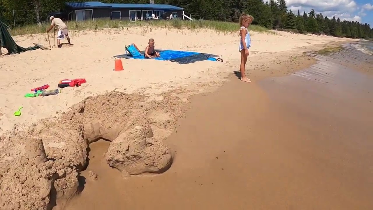 Jackie in Lake Michigan