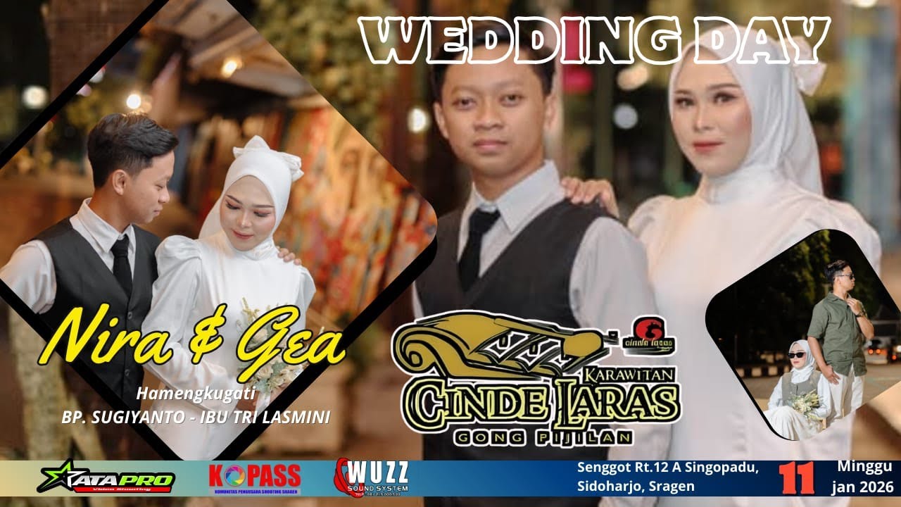 LIVE KARAWITAN CINDE LARAS || WEDDING NIRA & GEA || WUZZ AUDIO || ATA PRO SRAGEN