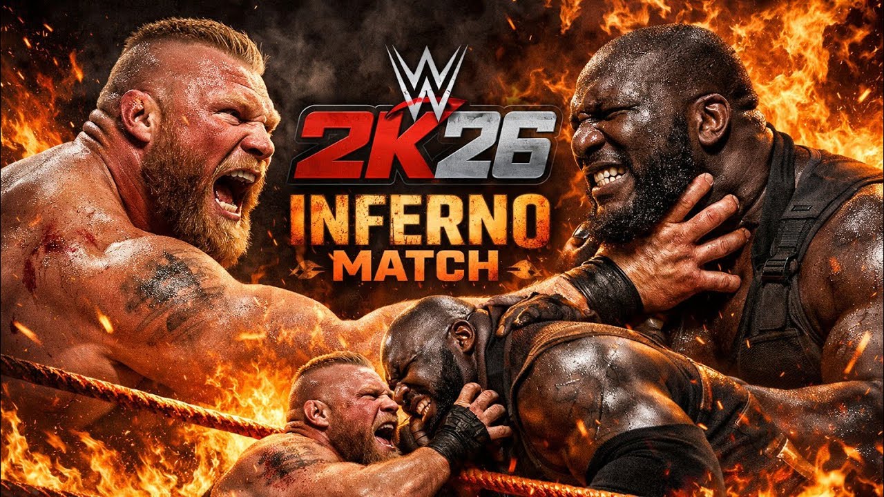 Brock Lesnar vs Omos Inferno Match 🔥 Monster vs Beast | Full Commentary