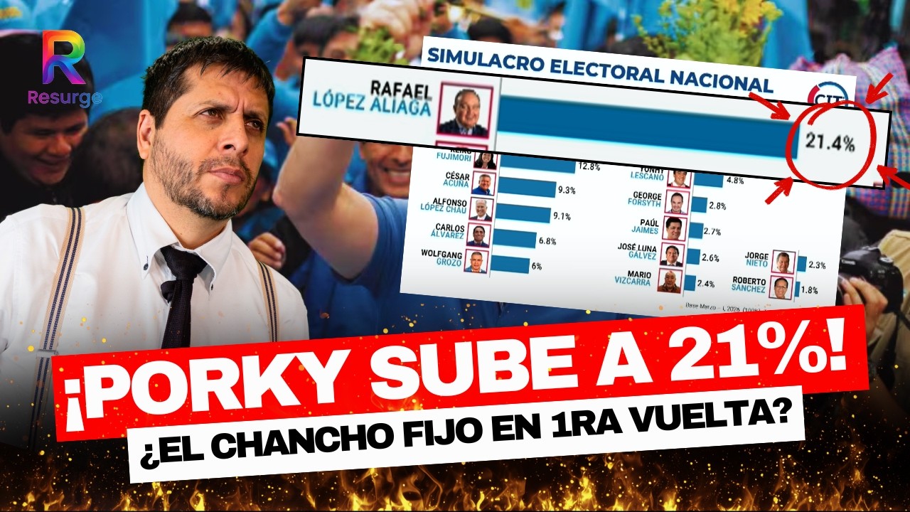 💥PORKY SE DISPARA A 21.4% ➡️ ¡EL CHANCHO LIDERA ENCUESTA ELECTORAL NACIONAL! 😱