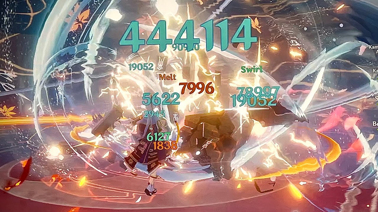 Ayaka (C6/R5) Q Damage Showcase - 400K per Q tick