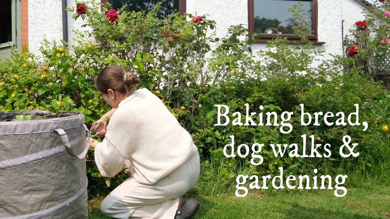 Life in the Countryside - Baking Bread, Dog Walks and Gardening - Cottage Life Vlog