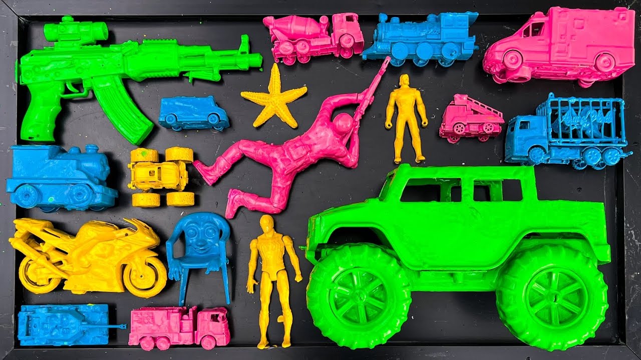 Membersihkan mainan mobil monster,truck molen,motor balap,mobil balap,anomali avangers