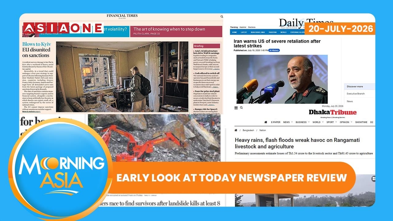 Today's Newspapers Headline Reviews | Morning Asia With Tanya Francis | July 20, 2026