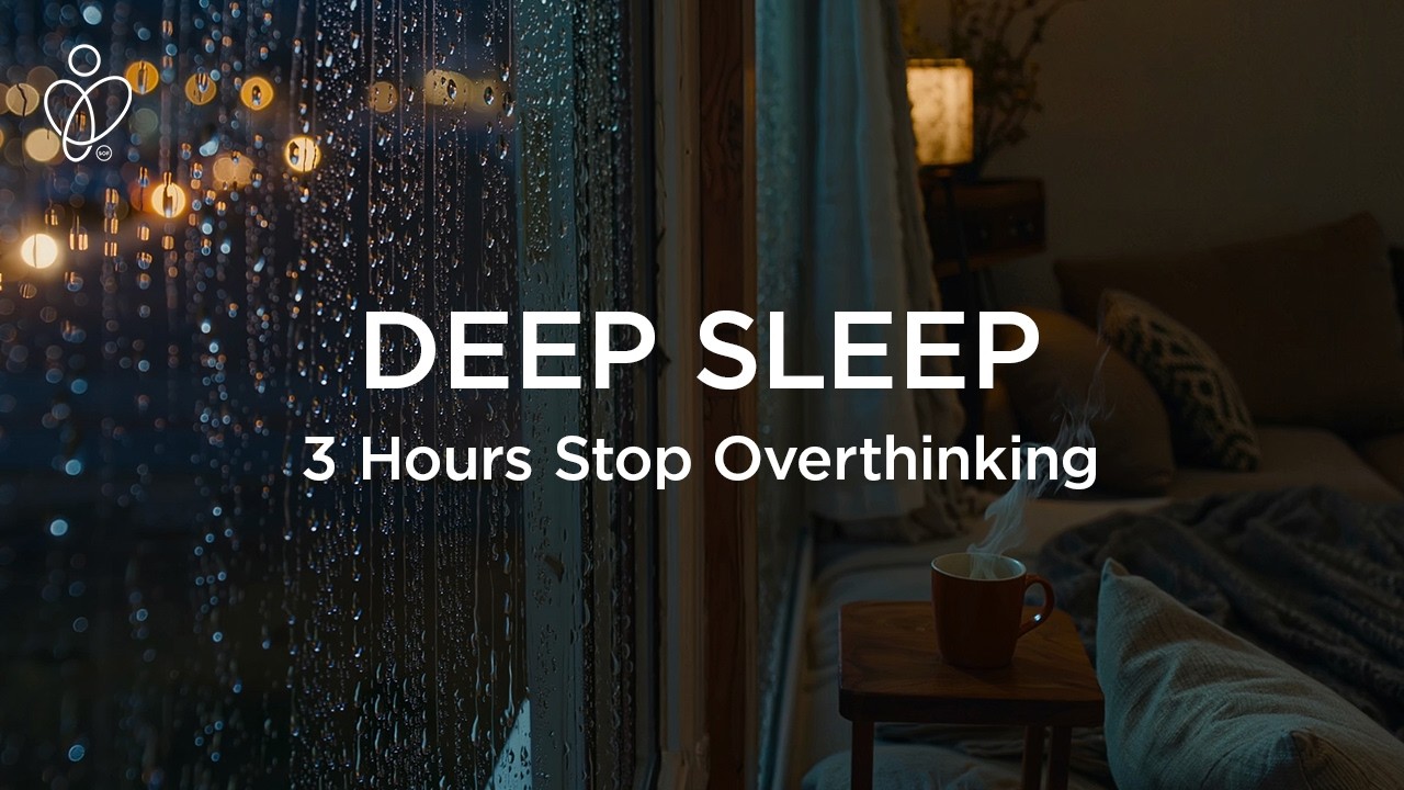 Rain Sounds for Sleeping & Deep Focus - 3 Hours of Gentle Rain and Distant Thunder