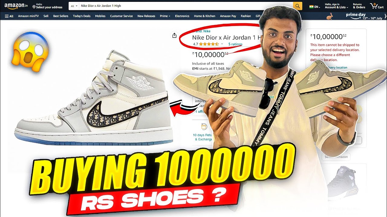 Buying 1000000 rs Nike Jordan Dior Shoes ? 😱 World's Rarest & Costly Shoes Review