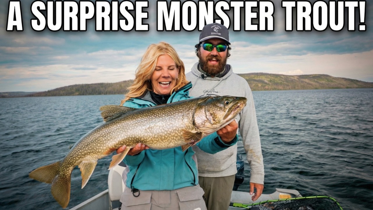 A SURPRISE Monster Trout! (Tazin Lake Fishing Adventure)pt3 #fishing #fishingvideos #outdoors