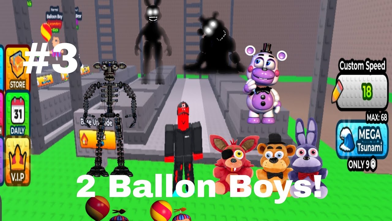 2 Ballon Boys!? - Escape Tsunami for FNAF part 3 | Roblox Part 011 